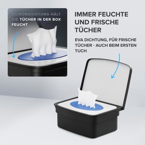 Produktbild für Feuchttücherbox ovimar Malmoya 81003880, schwarz