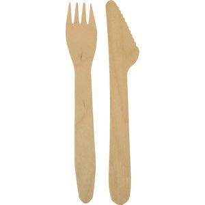 Einwegbesteck Papstar pure 86942, aus Birkenholz