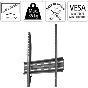 Produktbild für TV-Wandhalterung Hama 220809 Fix, bis 35 kg