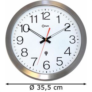 Produktbild für Wanduhr Orium by cep Outdoor, Edelstahl, analog, Funkuhr