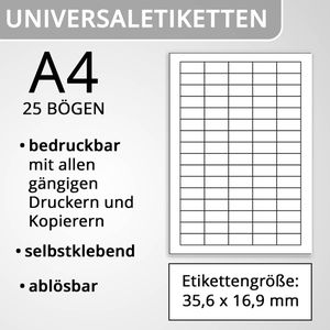 Produktbild für Universaletiketten APLI 10199, weiß