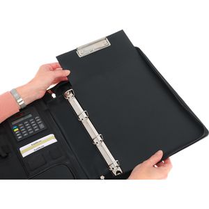 Produktbild für Schreibmappe Alassio 30061, Bosa, schwarz, Echt Leder