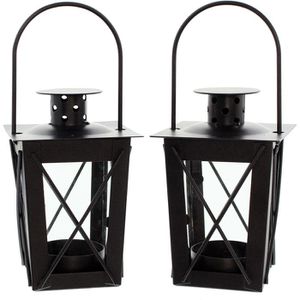 Produktbild für Laterne Frank-Flechtwaren Mini, schwarz, outdoor