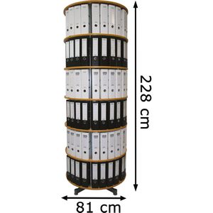 Produktbild für Ordnerdrehsäule Reef R2081BB6, buche, 6 Etagen