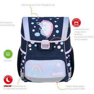 Produktbild für Schulranzen Herlitz Loop Plus Unicorn Dreams, 4-teilig