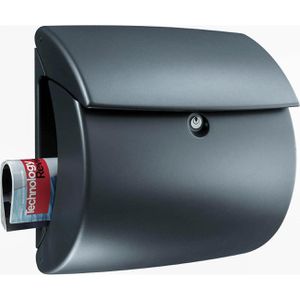 Produktbild für Briefkasten Burg-Wächter Pearl 886 GR, schwarz, aus Kunststoff