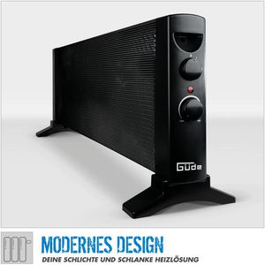 Produktbild für Konvektorheizung Güde GKH 1200 Mica, schwarz