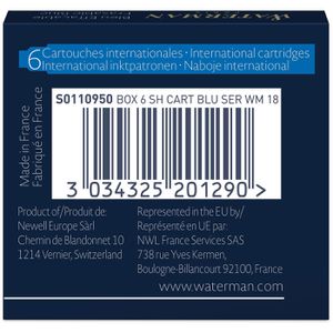 Produktbild für Füllerpatronen Waterman International, floridablau