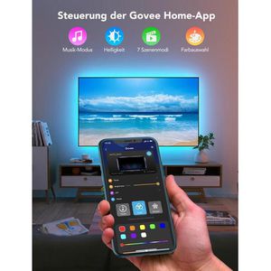 Produktbild für LED-Streifen Govee Backlight, dimmbar, weiß + RGB