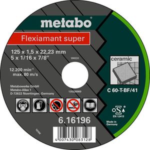 Produktbild für Trennscheibe Metabo Flexiamant Super, Bohrungs-Ø 22,23 mm