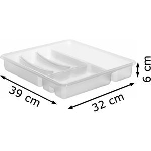 Produktbild für Besteckkasten Rotho Basic, transparent, aus Kunststoff