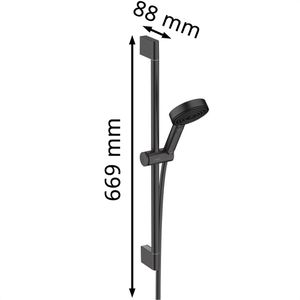 Produktbild für Brausegarnitur hansgrohe Pulsify Select S, schwarz