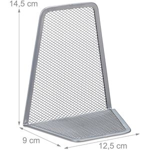 Produktbild für Buchstütze Relaxdays 10024811, silber
