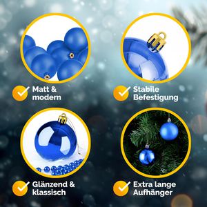 Produktbild für Weihnachtskugeln Deuba 102110, blau