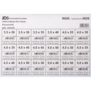 Produktbild für Schraubenset Dresselhaus JD-Plus 8628, Pan-Head