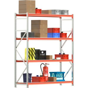 Produktbild für Weitspannregal Regalwerk EMMA, 4 Metallböden
