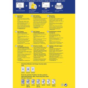 Produktbild für Sicherheitsetiketten Zweckform L6112-20, weiß