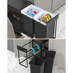 Produktbild für Einbaumülleimer Songmics LTB950B01