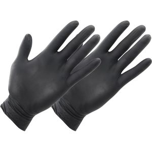 Produktbild für Einmalhandschuhe MaiMed Nitril black, schwarz, 100 Stück