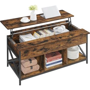 Couchtisch Vasagle LCT215K01, aus Holz / Metall, vintage braun