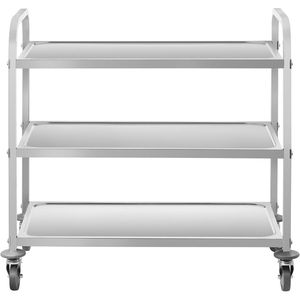 Produktbild für Servierwagen Royal-Catering RCSW-3, silber, aus Edelstahl