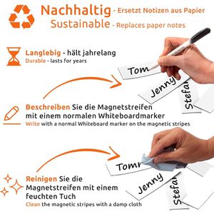 Produktbild für Magnetschilder ECENCE 13040102, weiß