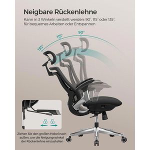 Produktbild für Bürostuhl Songmics OBN068B01