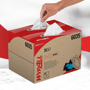 Produktbild für Einwegtücher Wypall X60, 6035, General Clean, Hydroknit, weiß