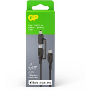 Produktbild für Ladekabel GP Batteries GPCBCXBPBKUSB964, 1,5m