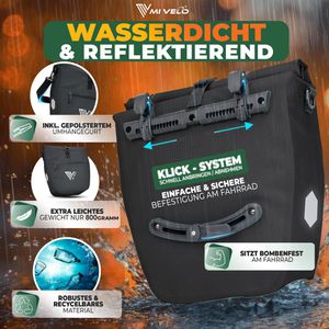 Produktbild für Gepäckträgertasche Mivelo Capax Mini, schwarz, 20 Liter