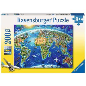 Ravensburger Puzzle 12722, Große, weite Welt, 200 XXL-Teile, ab 8 Jahre