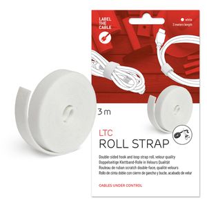 Produktbild für Klettband Label-the-cable Roll Strap, weiß