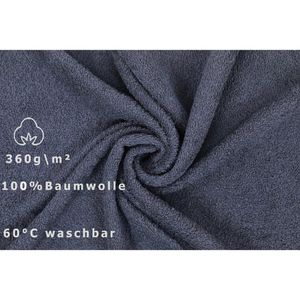 Produktbild für Handtuch Betz Berlin Set, dunkelgrau, 100% Baumwolle, 360 g/m²
