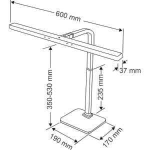 Produktbild für Schreibtischlampe Alco 939, schwarz, LED, dimmbar