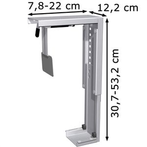 Produktbild für PC-Halterung Geramöbel S-500915-SI, silber