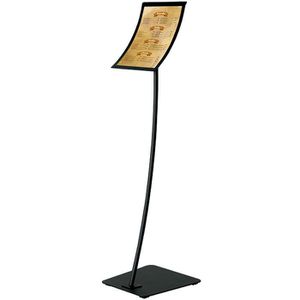 Produktbild für Infoständer Update-Displays Arc aus Stahl, schwarz, A4