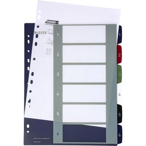 Produktbild für Register Leitz 1236 Style, A4 Überbreite, 1-6