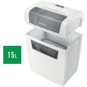 Produktbild für Aktenvernichter Leitz 8034 IQ Home P4, weiß