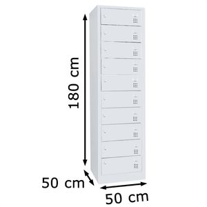 Produktbild für Schließfachschrank Lüllmann 526440, lichtgrau