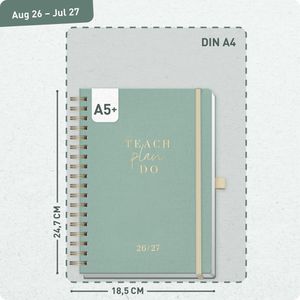 Produktbild für Lehrerkalender Häfft Green Canvas, Schuljahr 2026/2027