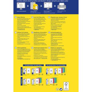 Produktbild für Rückenschilder Zweckform L4758-25, weiß