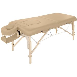 Master-Massage Massageliege Eva, beige, klappbar, 2 Zonen, für Schwangere, 71cm breit