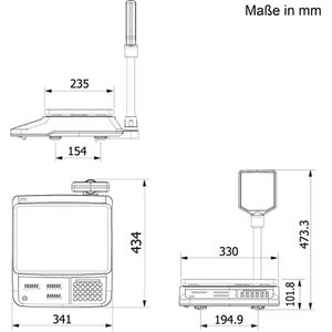 Produktbild für Digitalwaage CAS PR2N-6P, Ladenwaage, geeicht