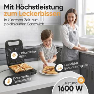 Produktbild für Sandwichmaker Proficook PC-ST 1329 dark inox