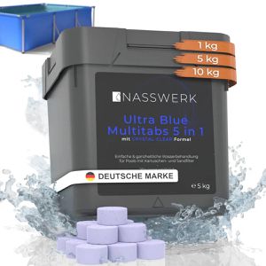 Chlor NASSWERK organisch, langsamlösliche Ultra Blue Multitabs