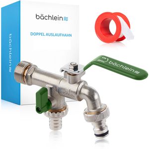 Auslaufventil Bächlein b2022, Hebelgriff grün, aus Messing