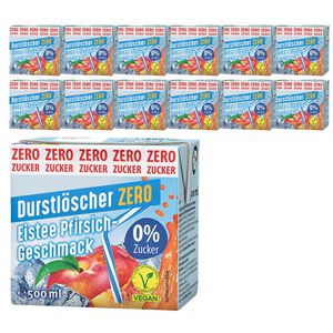 Eistee Durstlöscher Pfirsich zero, im Trinkpäckchen