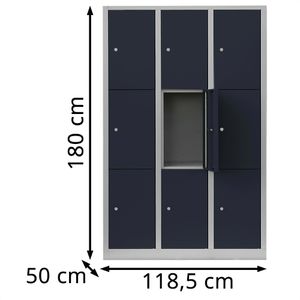 Produktbild für Schließfachschrank Lüllmann 523338, anthrazit