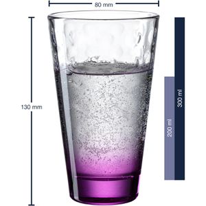 Produktbild für Trinkgläser Leonardo Optic Boden 025923 farbig