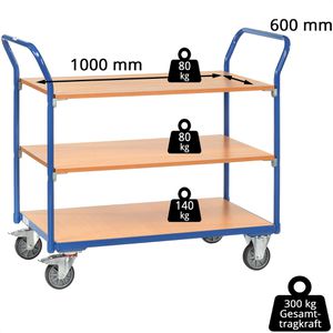 Produktbild für Tischwagen Fetra 1802, aus Metall &amp; Holz